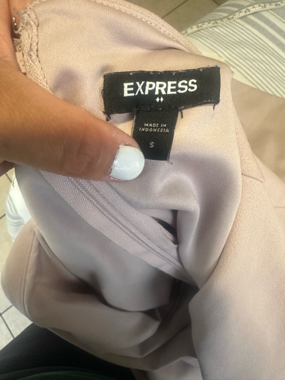 Express Lavender Wrap Jumpsuit with Side Ring Detail - Picture 3 of 3